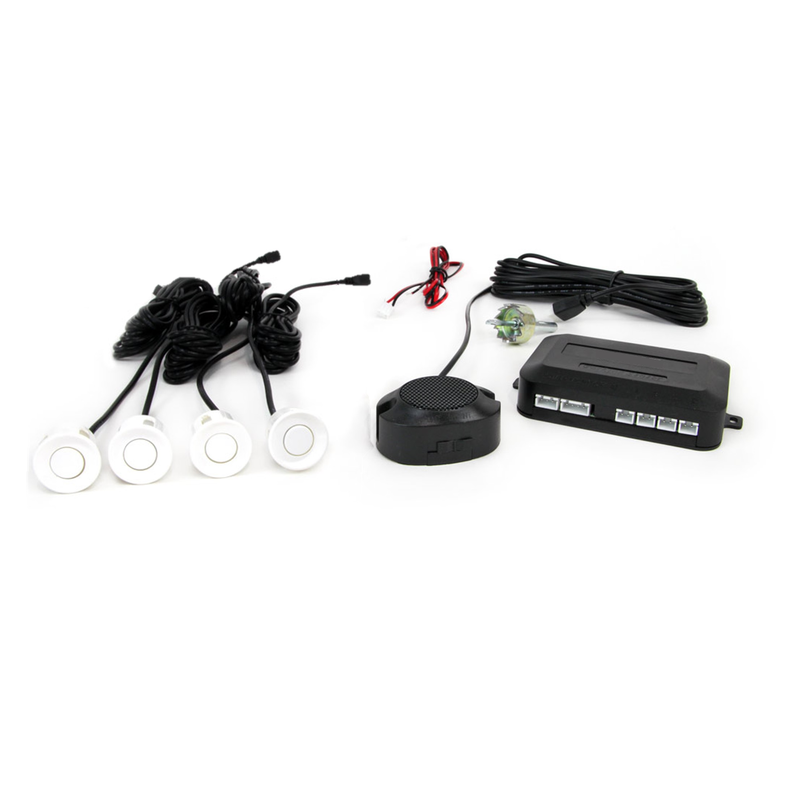 Kit 4 Sensores 22mm Estac. C/ Indicador Buzzer Branco