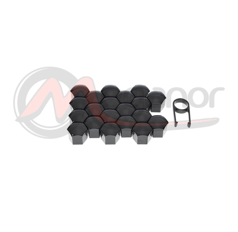 Tampas Rosca 21 mm, pretas, 20 unid.