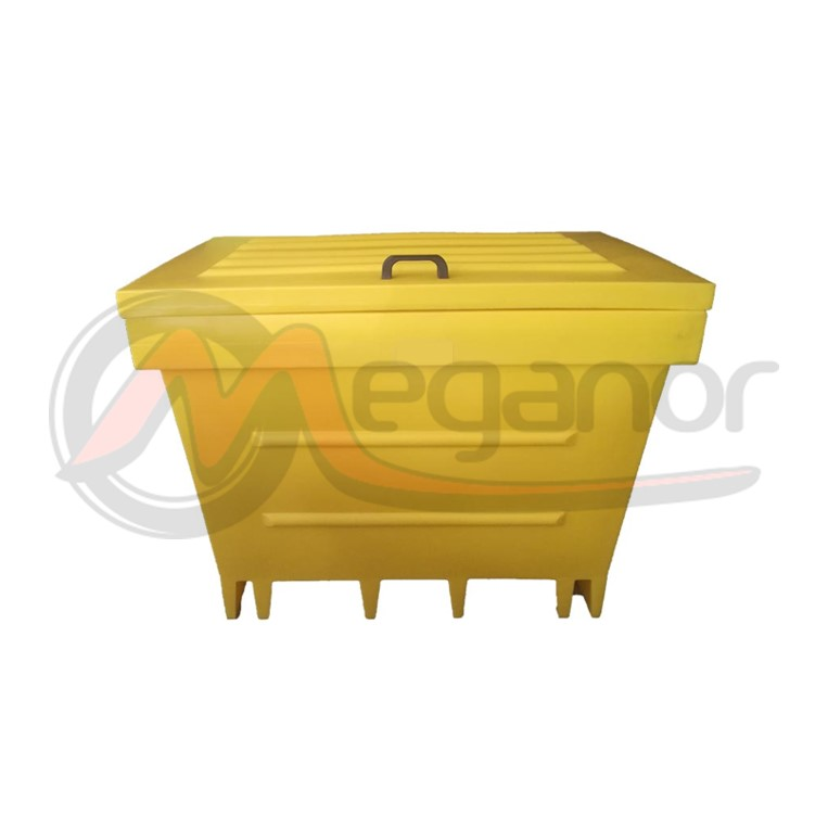 Caixa Amarela Armazenar Baterias 200Lts