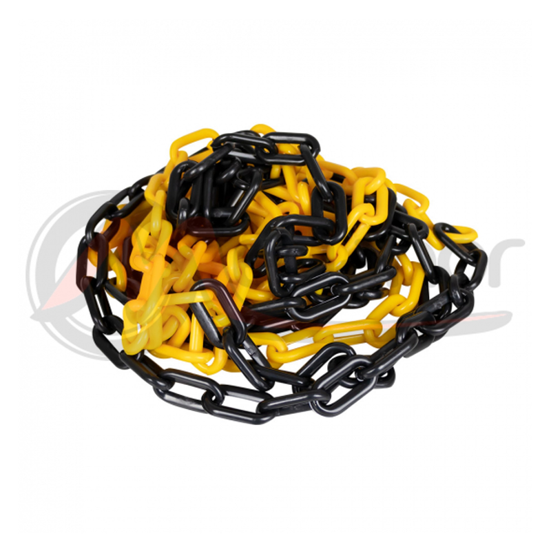 Corrente PVC Amarelo/Preto (5 mts)