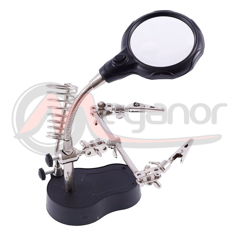 Garra/Lupa Soldadura C/ LED