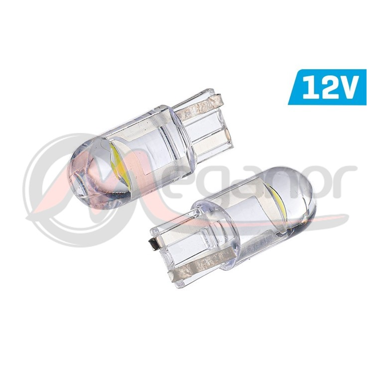 Lampadas LED W5W (T10) 12V 1x F10 Branca (2 Uni)