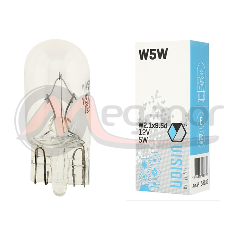 Lampada Vision W5W 12V 5W W2.1x9.5d E4