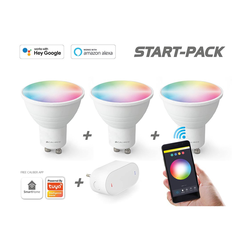 Pack 3 Lampadas Smart GU10 C/ Conector