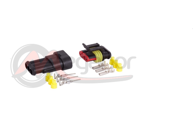 Conector Hermético Quatro Vias, Plugue + Tomada