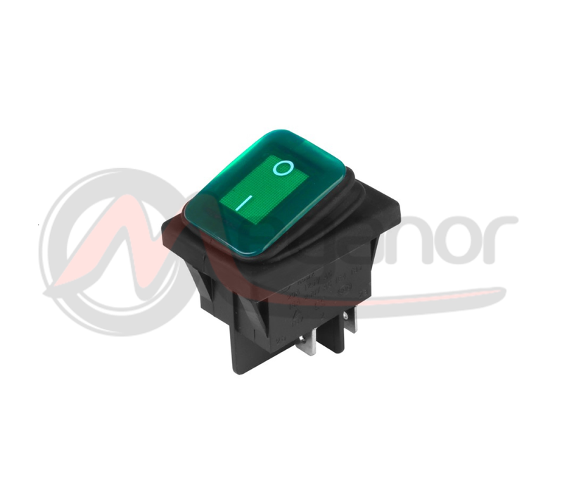 Interruptor Elétrico DC 12V/24V, Verde