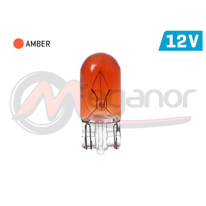 Lampadas Halogenio 12V 5W W2.1X9.5D Ambar (10 Uni)
