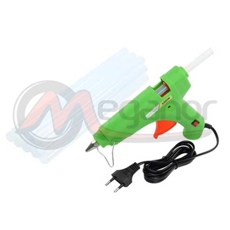 Pistola Cola Quente 100W + 12 Barras Cola